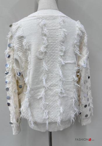 Maglione maniche lunghe girocollo con paillettes - ph 5