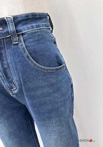 Jeans aus Baumwolle mit Knöpfen mit Reißverschluss mit Taschen - ph 3