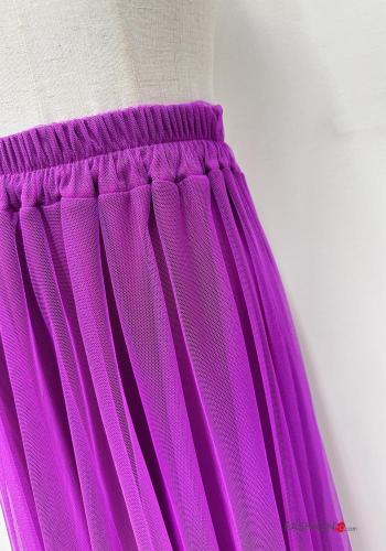 Jupe manches en tulle avec doublure avec élastique - ph 2