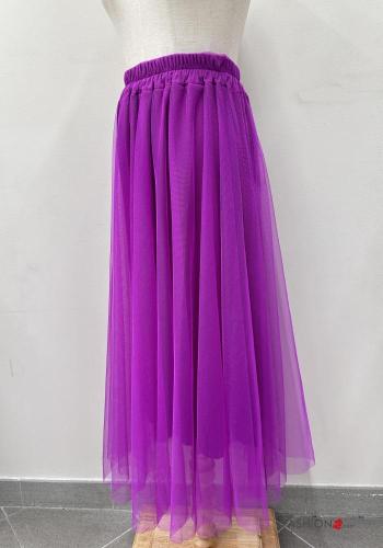 Jupe manches en tulle avec doublure avec élastique - ph 3