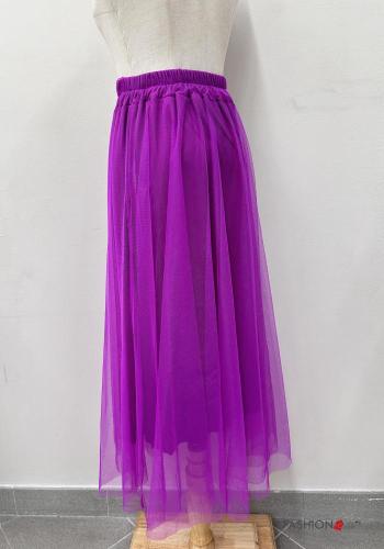 Jupe manches en tulle avec doublure avec élastique - ph 4
