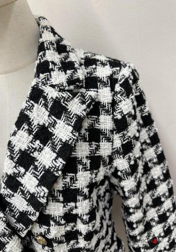Hahnentritt Muster doppelreihig Jacke mit Knöpfen - ph 2