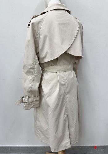 with buckle Trench Coat with buttons with fabric belt with pockets - ph 7