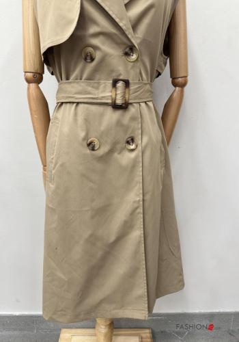 ärmellos Trenchcoat mit Knöpfen mit Taschen - ph 3