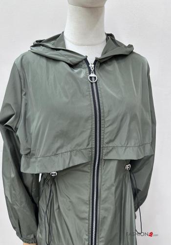 Wind Jacket with drawstring with hood with pockets with zip - ph 2