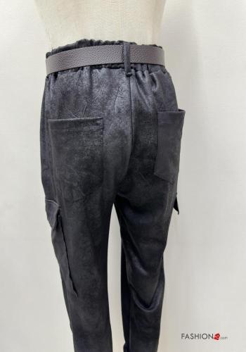Hose mit Gürtel mit gummizug mit Taschen - ph 4