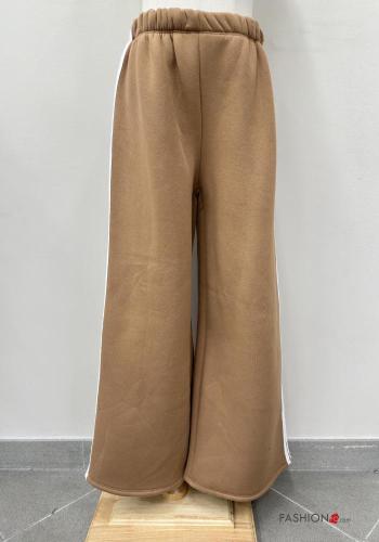 Tuta sportiva in Cotone wide leg maniche lunghe girocollo con elastico - ph 3