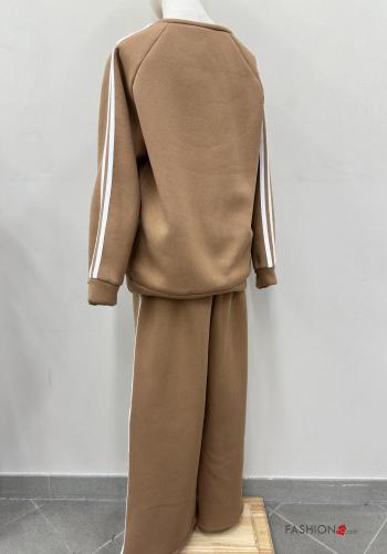 Tuta sportiva in Cotone wide leg maniche lunghe girocollo con elastico - ph 5