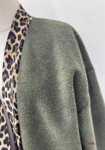 Tiermuster lange ärmel Duster-Mantel - ph 3