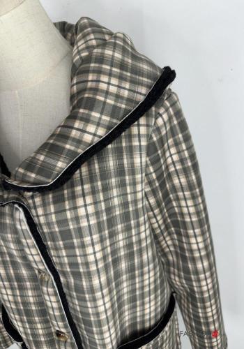 Vichy with collar Coat with buttons with pockets - ph 3