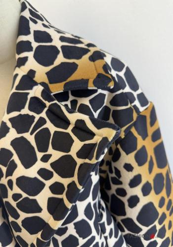Cappotto Fantasia animalier con bottoni con tasche - ph 4