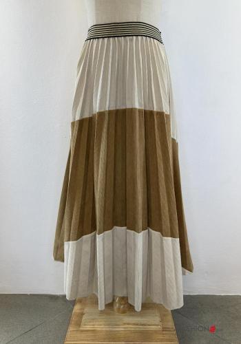 Gonna lungo plissé lurex con elastico - ph 2