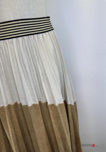 Gonna lungo plissé lurex con elastico - ph 3