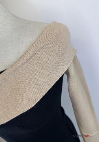 Abito maniche lunghe lungo con scollo a barca - ph 2