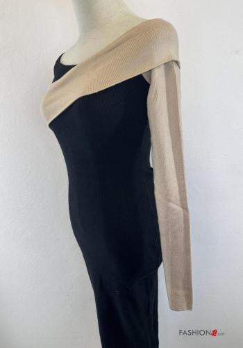 Abito maniche lunghe lungo con scollo a barca - ph 3