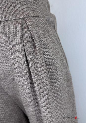 high waist Trousers with pockets with elastic - ph 2
