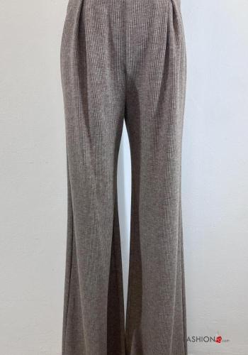 high waist Trousers with pockets with elastic - ph 3
