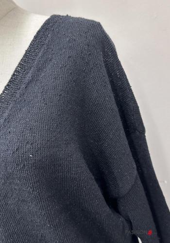 long sleeve Cotton Cardigan with buttons with v-neck - ph 3