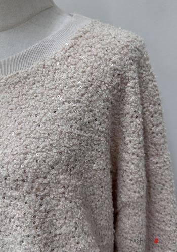 long sleeve crew neck Sweater with sequins - ph 3