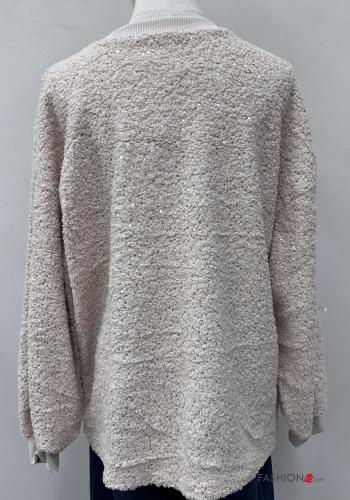 long sleeve crew neck Sweater with sequins - ph 4