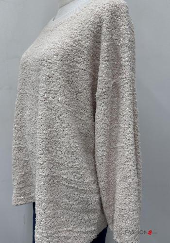 long sleeve crew neck Sweater with sequins - ph 5