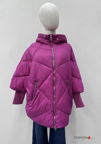 long sleeve quilted Puffer Jacket with zip with hood - ph 2