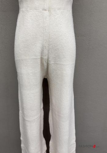 high waist long sleeve Co-ord Rollneck with split with buttons - ph 5