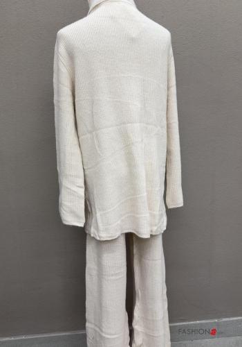 high waist long sleeve Co-ord Rollneck with split with buttons - ph 8