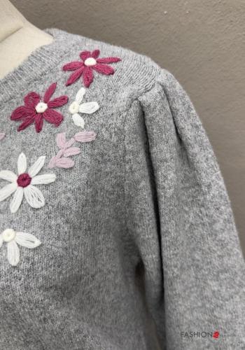 Floral long sleeve crew neck Sweater - ph 3