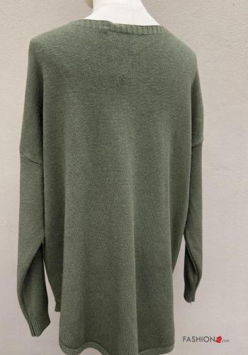 oversized long sleeve Sweater with v-neck - ph 5