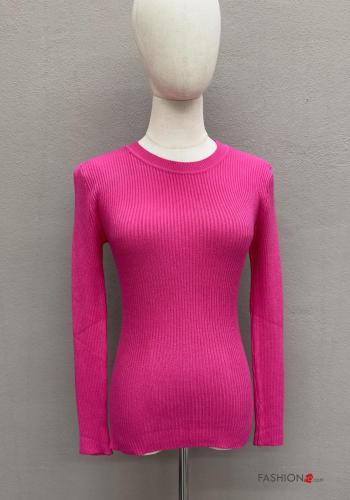 Maglione maniche lunghe costine girocollo - ph 2