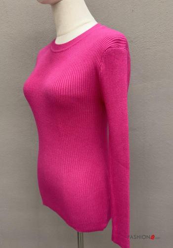 Maglione maniche lunghe costine girocollo - ph 4