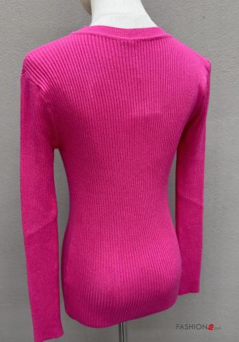 Maglione maniche lunghe costine girocollo - ph 5