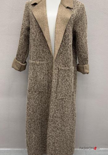 Cappotto lungo con tasche senza fodera - ph 2