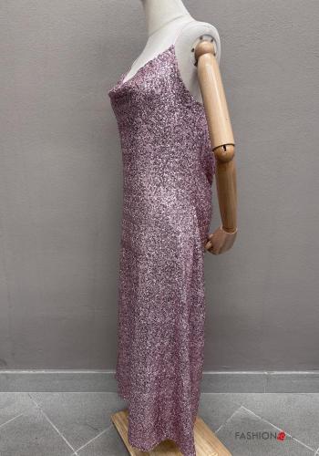 sleeveless backless Dress with sequins plunging neckline - ph 4