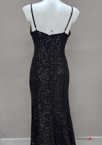 Abito senza maniche con paillettes scollo a V - ph 5