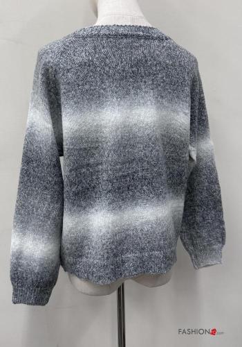 Multicoloured long sleeve crew neck Sweater - ph 5