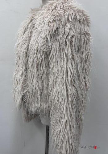 long sleeve with collar faux fur Jacket - ph 4