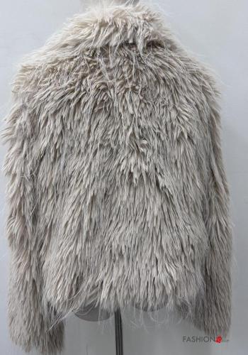 long sleeve with collar faux fur Jacket - ph 5