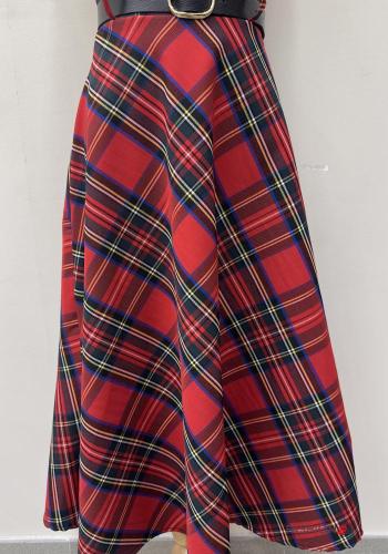 Gonna vita alta Fantasia tartan con cintura - ph 2