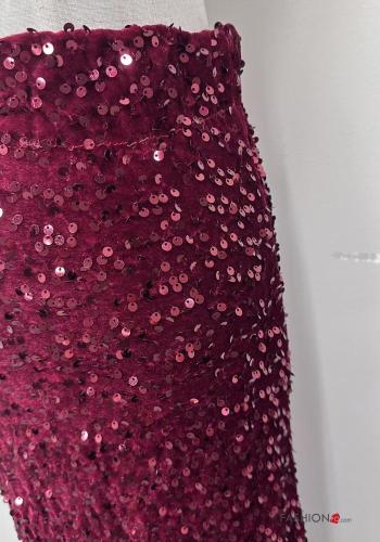 Gonna lungo con spacco con paillettes con elastico - ph 4