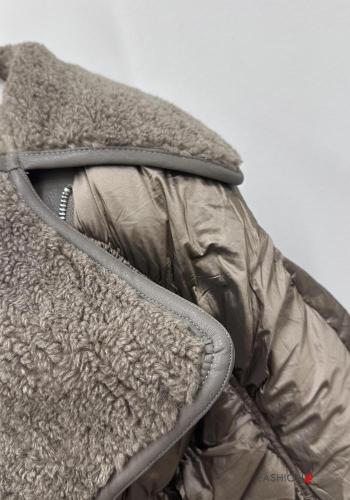 with collar Puffer Jacket with pockets with zip - ph 4