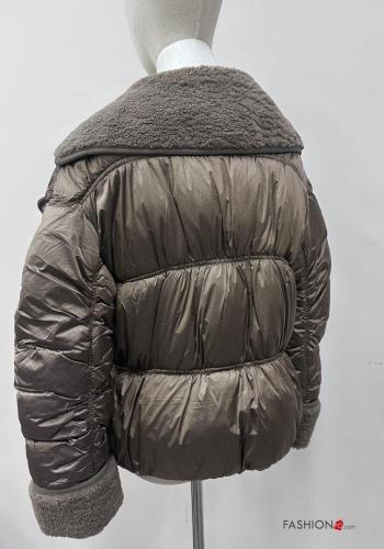 with collar Puffer Jacket with pockets with zip - ph 5