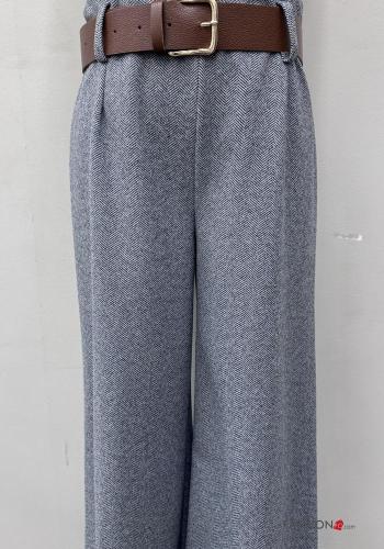 wide leg Hose mit Gürtel - ph 2