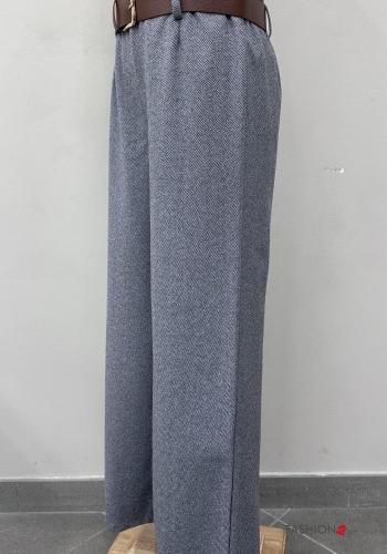 wide leg Hose mit Gürtel - ph 3