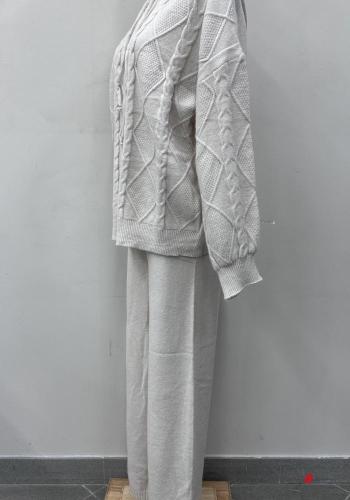 Embroidered long sleeve Co-ord with zip with elastic with hood - ph 6