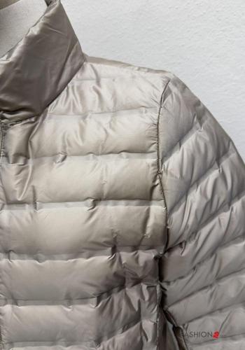 gesteppt Daunenjacke Rollkragen- mit Reißverschluss mit Taschen - ph 2