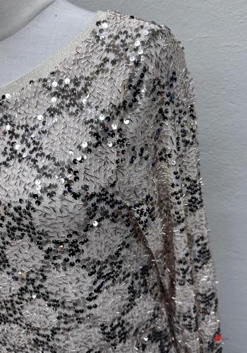 Blouse manches longues col rond à paillettes - ph 4