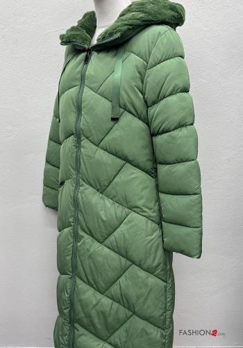 quilted Puffer Jacket with pockets with hood with zip - ph 3