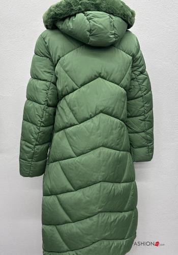 quilted Puffer Jacket with pockets with hood with zip - ph 6